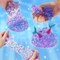 Ocean Slime Kit : Mermaid Bead, Pink Crunchy & Blue Clear Slime